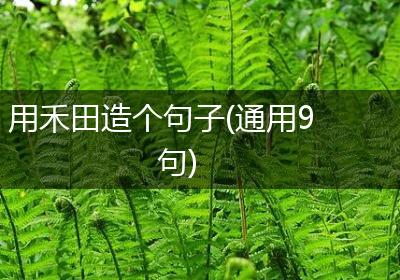 用禾田造个句子(通用9句)