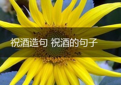 祝酒造句 祝酒的句子