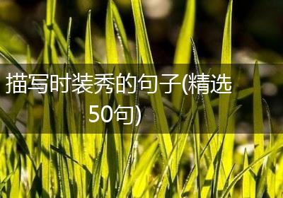 描写时装秀的句子(精选50句)