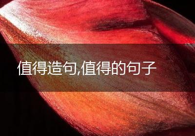 值得造句,值得的句子