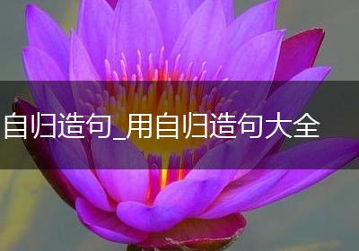 自归造句_用自归造句大全