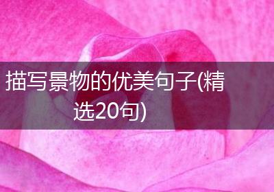 描写景物的优美句子(精选20句)