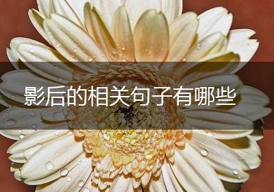 影后的相关句子有哪些