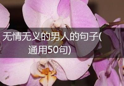 无情无义的男人的句子(通用50句)