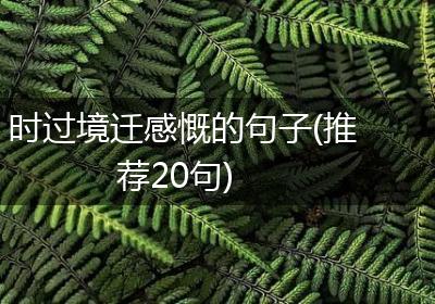 时过境迁感慨的句子(推荐20句)