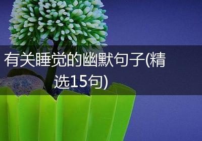 有关睡觉的幽默句子(精选15句)