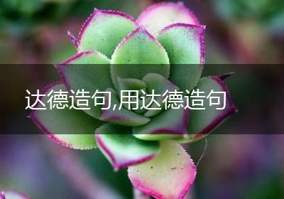 达德造句,用达德造句