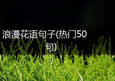 浪漫花语句子(热门50句)