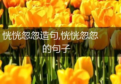 恍恍忽忽造句,恍恍忽忽的句子