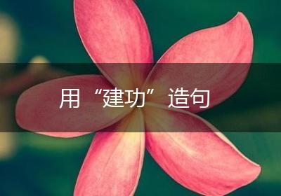 用“建功”造句