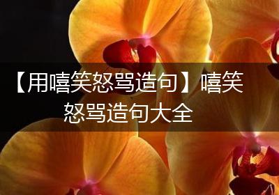 【用嘻笑怒骂造句】嘻笑怒骂造句大全