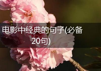 电影中经典的句子(必备20句)