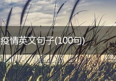 疫情英文句子(100句)