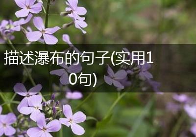 描述瀑布的句子(实用10句)