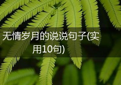无情岁月的说说句子(实用10句)