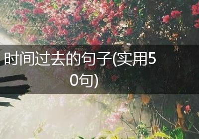 时间过去的句子(实用50句)