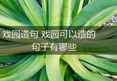 戏园造句 戏园可以造的句子有哪些