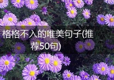 格格不入的唯美句子(推荐50句)