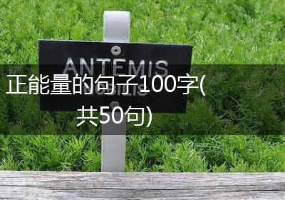 正能量的句子100字(共50句)