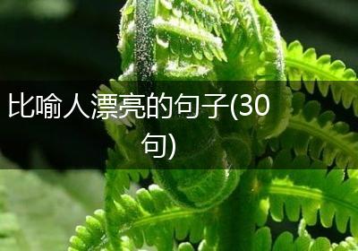 比喻人漂亮的句子(30句)