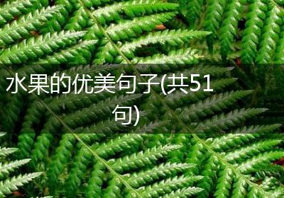 水果的优美句子(共51句)