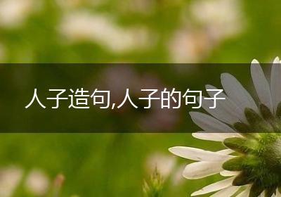 人子造句,人子的句子