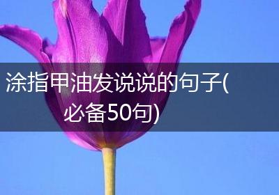 涂指甲油发说说的句子(必备50句)