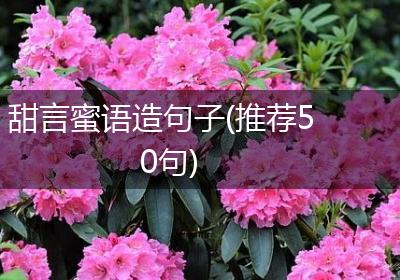 甜言蜜语造句子(推荐50句)