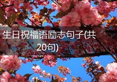 生日祝福语励志句子(共20句)
