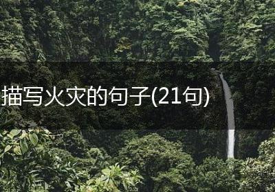 描写火灾的句子(21句)