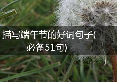 描写端午节的好词句子(必备51句)