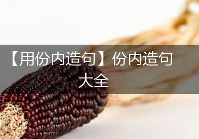 【用份内造句】份内造句大全