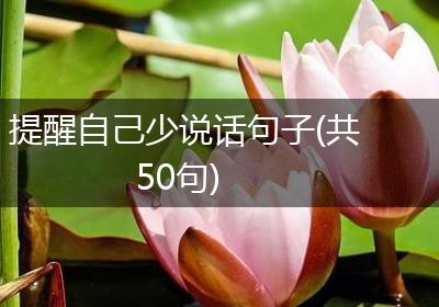 提醒自己少说话句子(共50句)