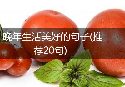 晚年生活美好的句子(推荐20句)