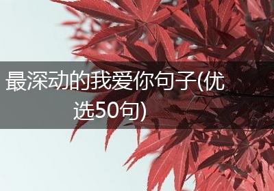 最深动的我爱你句子(优选50句)