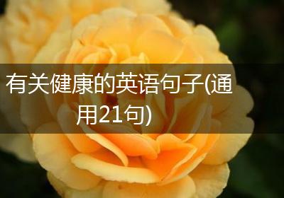 有关健康的英语句子(通用21句)