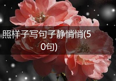 照样子写句子静悄悄(50句)