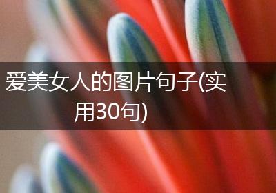 爱美女人的图片句子(实用30句)