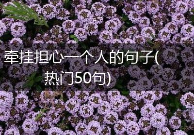 牵挂担心一个人的句子(热门50句)
