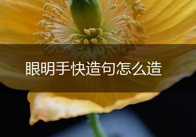 眼明手快造句怎么造