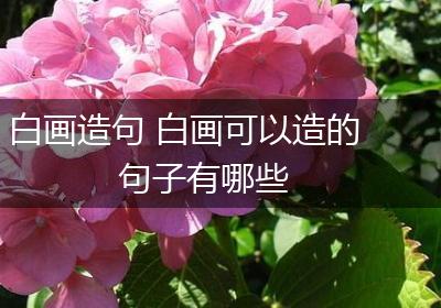 白画造句 白画可以造的句子有哪些