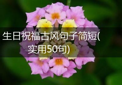 生日祝福古风句子简短(实用50句)