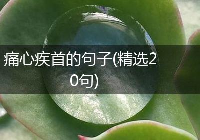 痛心疾首的句子(精选20句)
