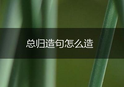 总归造句怎么造