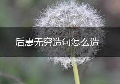 后患无穷造句怎么造