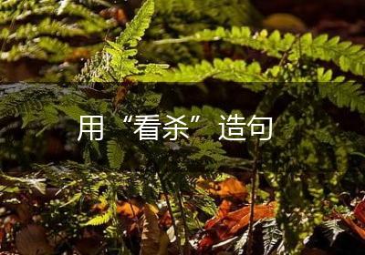 用“看杀”造句