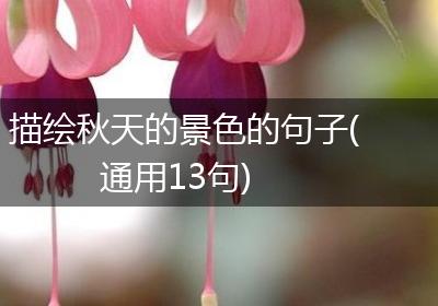 描绘秋天的景色的句子(通用13句)