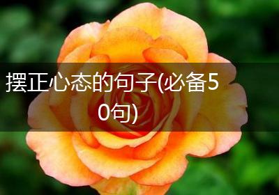 摆正心态的句子(必备50句)