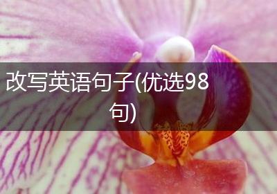 改写英语句子(优选98句)