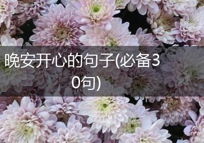 晚安开心的句子(必备30句)